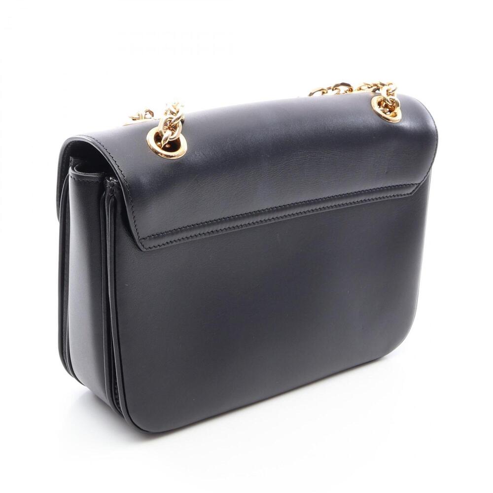 Celine C Medium Shoulder Bag Handbag Leather Women's Black - Picture 2 of 13